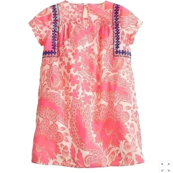 J. Crew Crewcuts Floral Embroidered Boho A-Line Cotton Dress - Picture 3 of 8